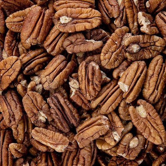 Pecannüsse, geschält, 200 g - längliche, süße Nüsse mit weicher Schale, beliebt zum Backen und als Speiseöllieferant, im Kühlschrank lagern oder einfrieren