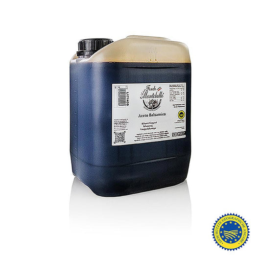 High-quality Aceto Balsamico di Modena ggA, FM 01, 5 l, perfect for enhancing flavors in cooking and dressing salads (English)