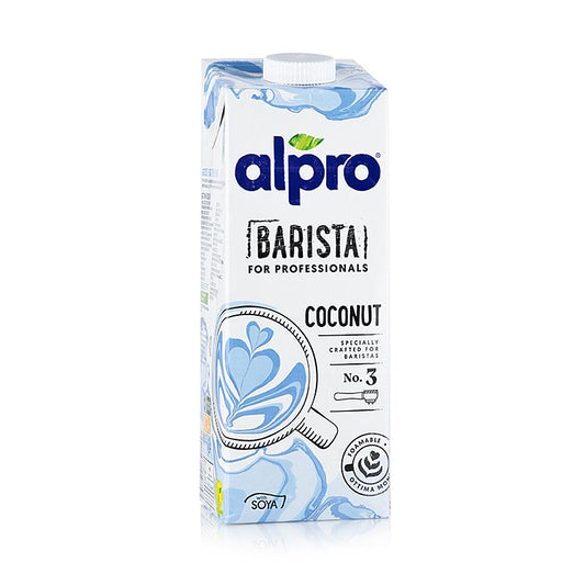 Sojadrink, Barista mit Kokosgeschmack, ideal zum Aufschäumen und für Latte Art, exotischer Geschmack, rein pflanzlich und laktosefrei, 1 l_packung von Alpro