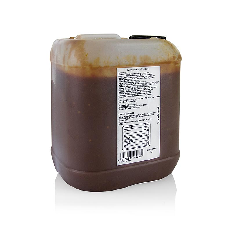 Großpackung Stembergs Currywurstsauce, 5 l, perfekt für Currywurst und als Grillsauce, nach dem Hausrezept von Spitzenkoch Sascha Stemberg aus Velbert