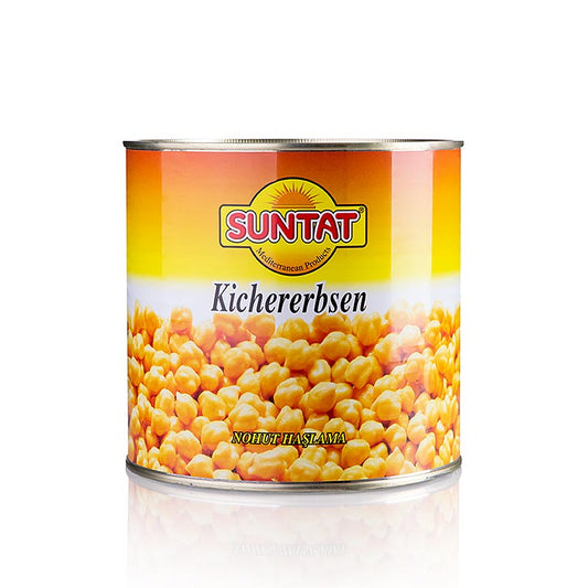 Eingelegte Kichererbsen von Suntat in 2,5 kg-Packung, ideal für Restaurants und größere Küchen, perfekt für einzigartige Geschmackserlebnisse
