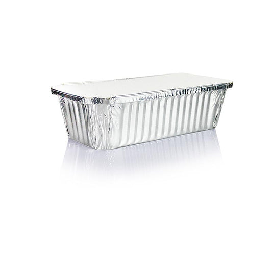 PAPSTAR - Barquettes en aluminium jetables pour plats à emporter, rectangulaires avec couvercle, 5,4 x 11 x 21,3 cm, 1 l, lot de 10