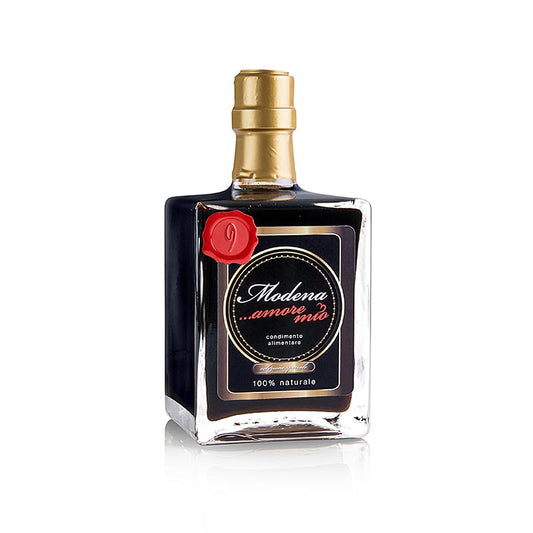 Balsamico Condimento Amore Mio aus Modena, 500 ml Flasche, 5 % Säuregehalt, perfekt für Hobbyköche und Profis, reichhaltiger und samtiger Geschmack