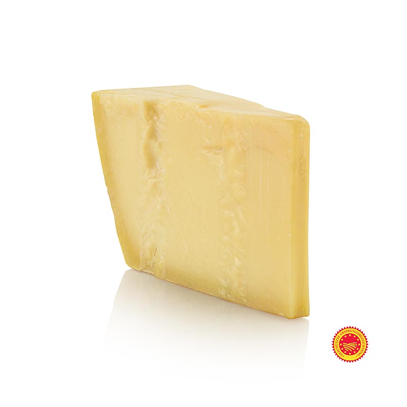 Parmesankäse - Parmigiano Reggiano DOP (gU), 15 Monate gereift, ca1000 g - Handwerklich hergestellter italienischer Parmesankäse mit intensiver, kristalliner Textur und einzigartigem Geschmack Geeignet zur Verfeinerung von Pasta, Risotto und anderen Gerichten oder zum puren Genuss Ideal für kulinarische Enthusiasten und Profiköche