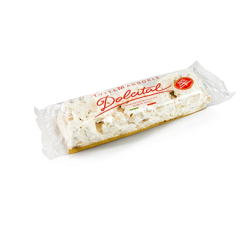 Dolcital - Nougat italien - Aux amandes, barre compacte, 200 g