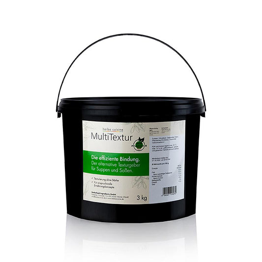 Herbacuisine Multi Texturgeber aus Zitrusfaser, Herbacuisine, 3 kg - Trockenes Produkt zum Abbinden von Suppen und Saucen, reduziert Hautbildung und Klümpchen, ideal für vegane Küche, deklarationsfrei nach LMIV