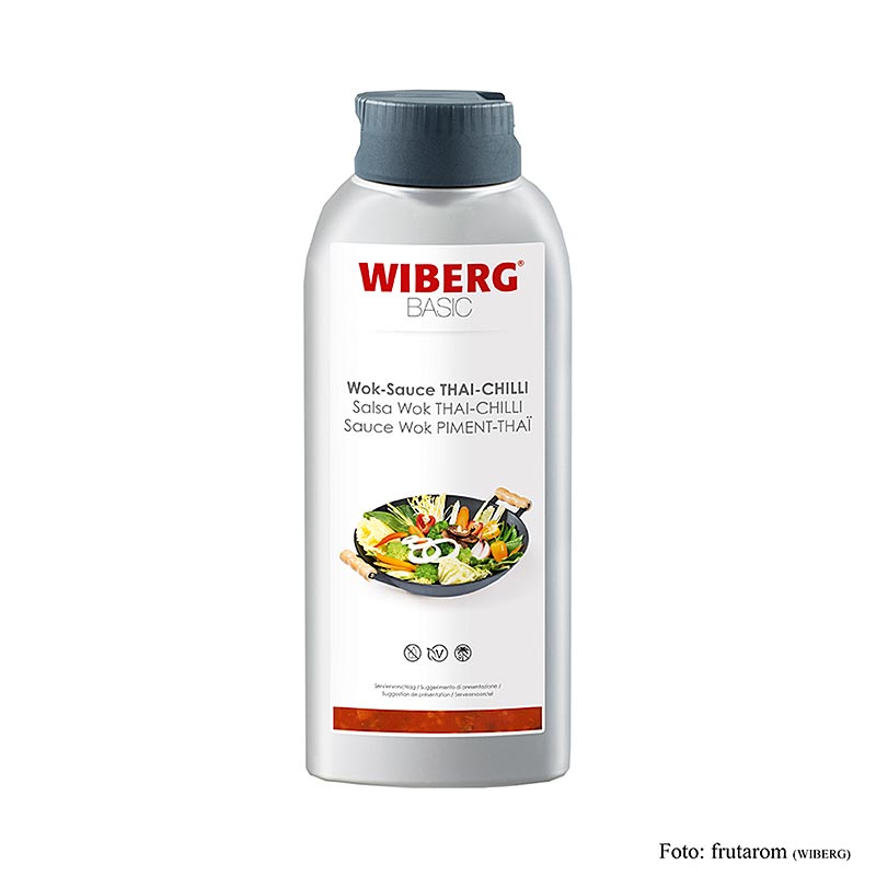  Wiberg BASIC Wok Sauce Thai-Chili Style, Squeezeflasche, 665 ml mit intensivem Geschmack von Ingwer und Chili, ideal für vielseitige Wok Gerichte