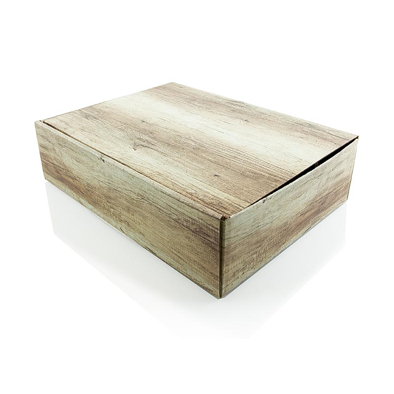 Scatola di presentazione per vino, "Wood", per 3 bottiglie da 0,75 l ciascuna, 1 pz.
