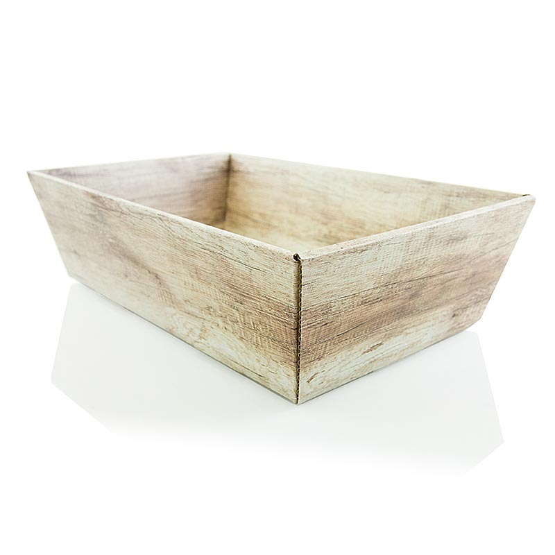 German

Präsentkorb aus Holz in mittlerer Größe, 4-eckig, Maße 330x190x110mm, 1 Stück