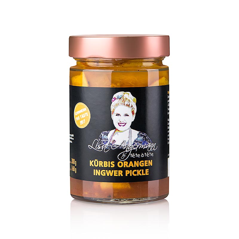 Kürbis - Orangen - Ingwer Pickle, von Lisa Angermann, 300 g - Ein handgemachtes Produkt mit Kürbis, Ingwer- und Currynoten, perfekt für Salate, Currys und Risotto