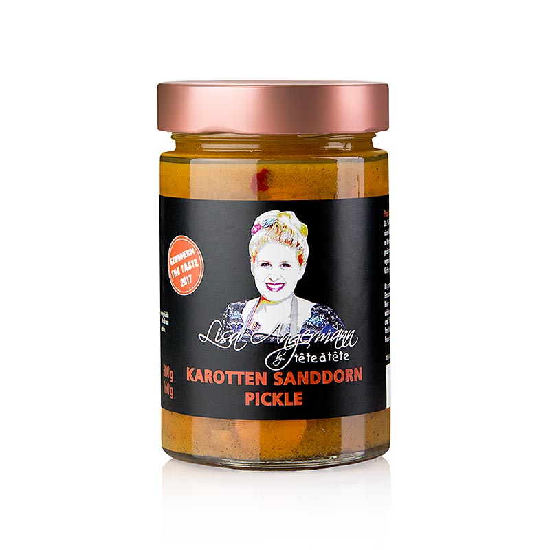 Karotten - Sanddorn-Pickles, von Lisa Angermann, 300 g - Einmachen von Gemüse mit perfekter Balance zwischen Süße, Säure und Schärfe, handgefertigt von der Gewinnerin von THE TASTE 2017 Geeignet für Schmorgerichte, marokkanische Küche und mehr