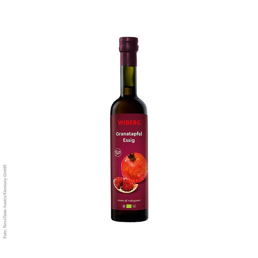 Aceto di melograno Wiberg, naturalmente torbido, acidità 5%, BIO, 500 ml