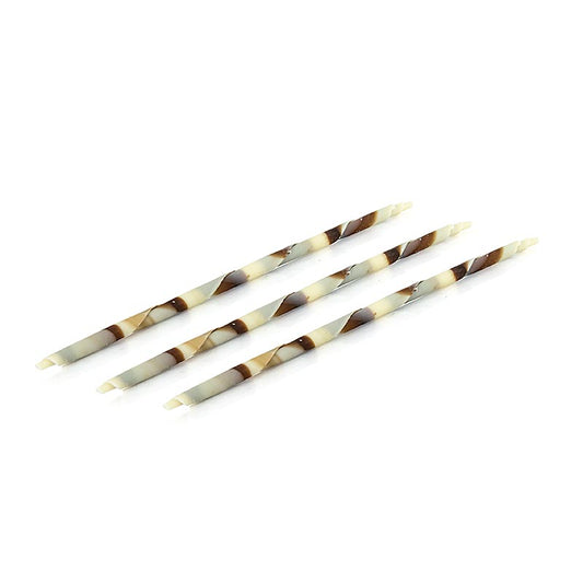 Schokozigarren - XL Pencil, marmoriert, 20cm, Mona Lisa, 900 g, 115 St - Hauchdünne Schokoladenblätter in weiß und dunkel, ideal für Eisbecher und Kaffeetische