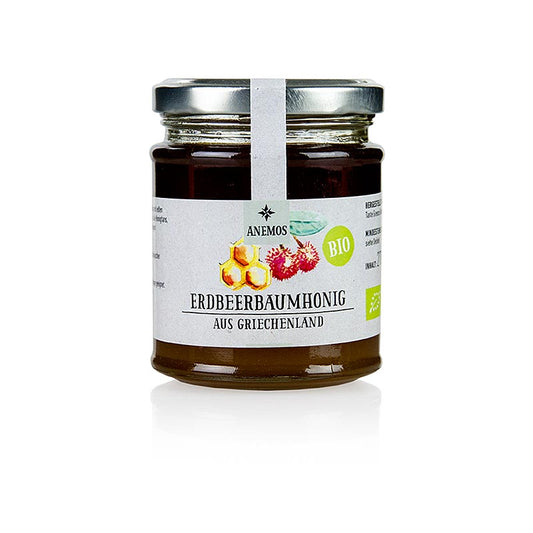ANEMOS Erdbeerbaumhonig, BIO, 270 g - 100% biologisch, nachhaltig, unverwechselbar süß, ideal zum Süßen von Tee oder als Brotaufstrich, ohne künstliche Zusatzstoffe Kaufen Sie ANEMOS Erdbeerbaumhonig in der Schweiz