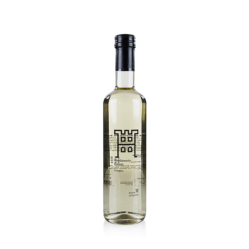 Balsamico Bianco Condimento, Rocca di Vignola, BIO, 500 ml - Weißer Traubenmost Condimento mit Aceto-Note für Salate und helle Saucen, klare Fonds, helles Fleisch und Fisch - IT-BIO-007