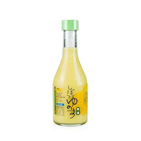 Frischer Yuzu-Saft Shibotte aus 100% Zitrusfrucht, ideal für süße & herzhafte Gerichte, 300 ml Flasche, authentischer asiatischer Geschmack inspiriert