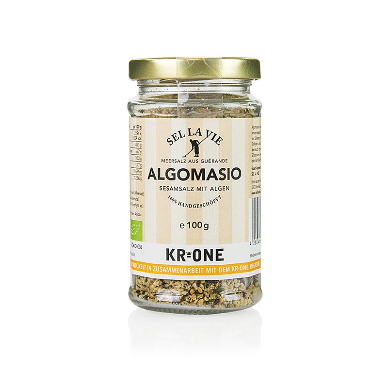 Bio-Sesamsalz mit Algen, ideal zur Verfeinerung von Gemüse, Salaten und Fischgerichten, sowie für kreative Panaden und Dips