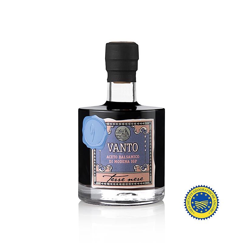 Vanto 9, Aceto Balsamico di Modena ggA, 6% Säure, Terre Nere, 250 ml - Ein köstlicher Aceto Balsamico aus Modena ggA mit 6% Säure und Terre Nere, perfekt für Salate, Fleisch, Fisch und Gemüse, ein Muss für Gourmets!