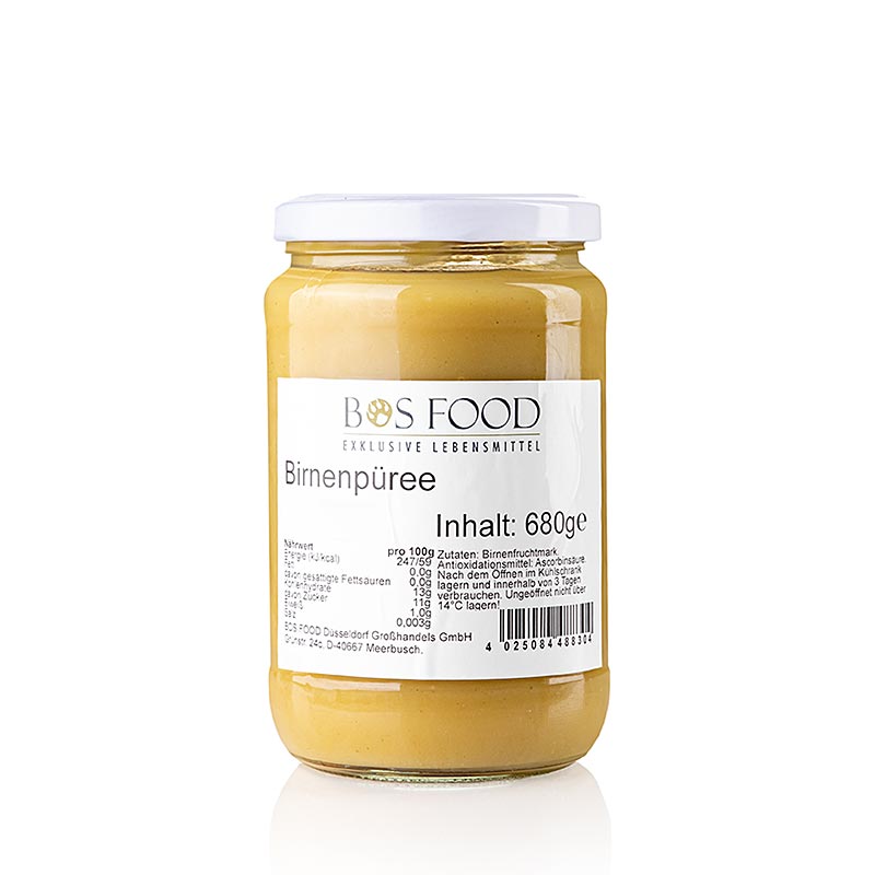 Püree/Mark - Birne, fein passiert, 680 g - Fein passiertes Püree aus sorgfältig ausgewählten Birnen, ungezuckert, köstlich und gesund