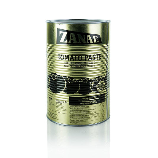 Tomatenmark, doppelt konzentriert, Zanae, 4,55 kg - ideal für Saucen und Nudelgerichte, hergestellt aus vollreifen Tomaten, mit intensiv tomatigem Geschmack, fein passiert, 4,55 kg Packung