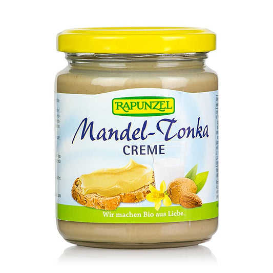 Aromatische Mandel-Tonka Creme von Rapunzel, 100% Bio, vielseitig verwendbar Ideal für Desserts und Gebäck oder pur als Genuss Bio-Produkt aus der Schweiz