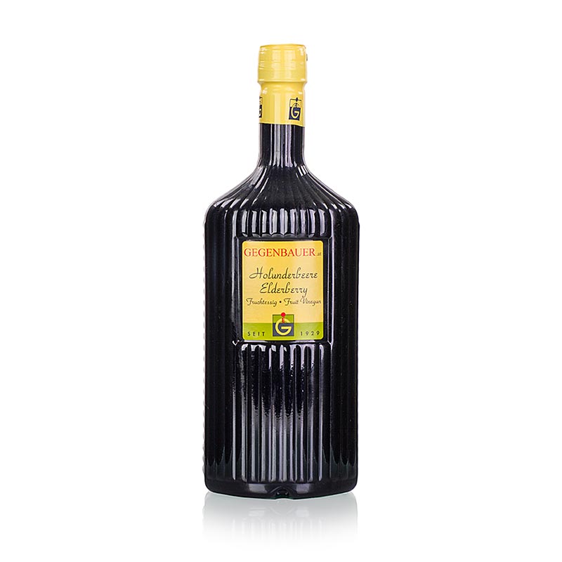 Frucht Essig Holunder, 5% Säure, 1 l - Aromatischer Essig für Salate, Saucen und Fleischgerichte, hergestellt von Gegenbauer - Wiener Essig Brauerei Ideal für Gourmetköche!