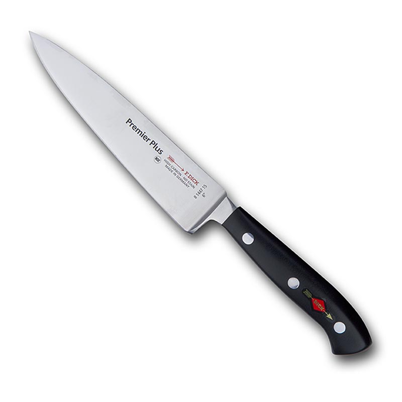 Serie Premier Plus Kochmesser, 15cm, DICK, 1 St - Hochwertiges Kochmesser mit geschmiedeter, ausbalancierter Klinge aus X50CrMoV15 Legierung Fugenloses Griffkonzept für maximale Hygiene und Pflege Ideal für kreatives Kochen