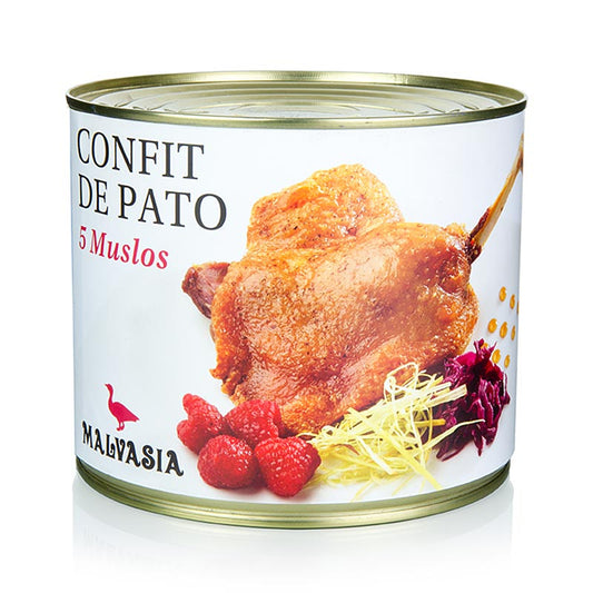 Entenkeulen Confit, 5 Keulen, Malvasia, 1,9 kg - hochwertiges Entenprodukt aus artgerechter Haltung