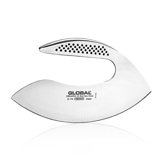 Global G-76 Wiegemesser, 1 St - Hochwertiges Edelstahl Wiegemesser zum feinen Hacken von Kräutern und Gemüse, ergonomisches Design, langlebige Schärfe, leicht zu reinigen, korrosionsbeständig In der Schweiz kaufen