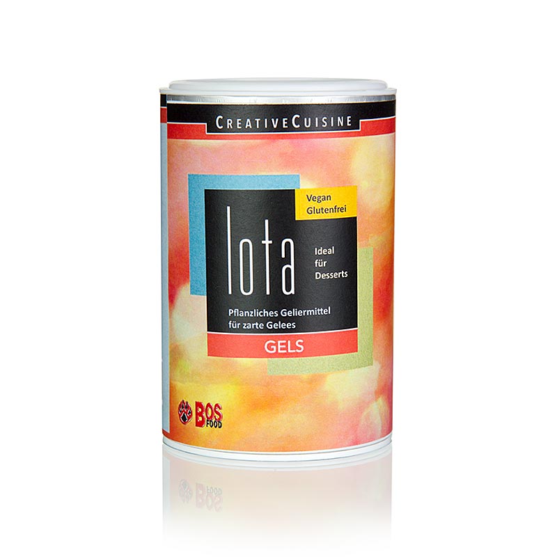 Geliermittel Creative Cuisine Iota, 170 g - pflanzliches Geliermittel aus Rotalgen für weiche, elastische Gelees, heiße Gelees und stärker fetthaltige Lebensmittel wie Saucen, Sahne und Cremes Einfach in kalter Flüssigkeit auflösen und zur Erzielung des Geliereffekts auf 80°C erhitzen