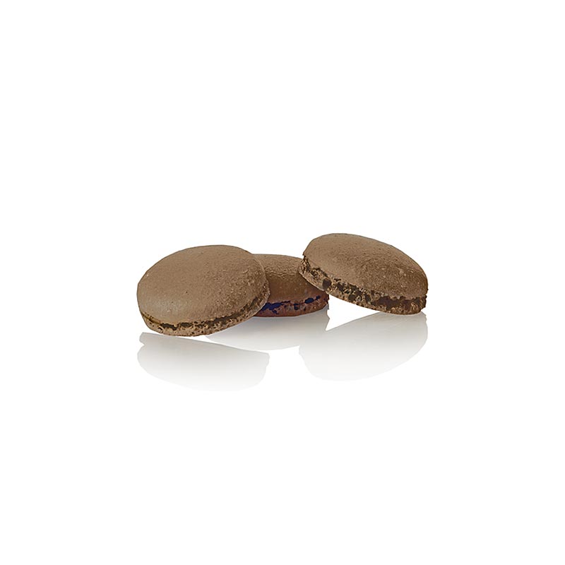 Köstliche französische Macarons Schokolade (Mandel-Baiser) mit einem Durchmesser von ca 3,5 cm und einem Gesamtgewicht von 1,34 kg, insgesamt 384 Stück Ideal zum Selbstfüllen und Genießen