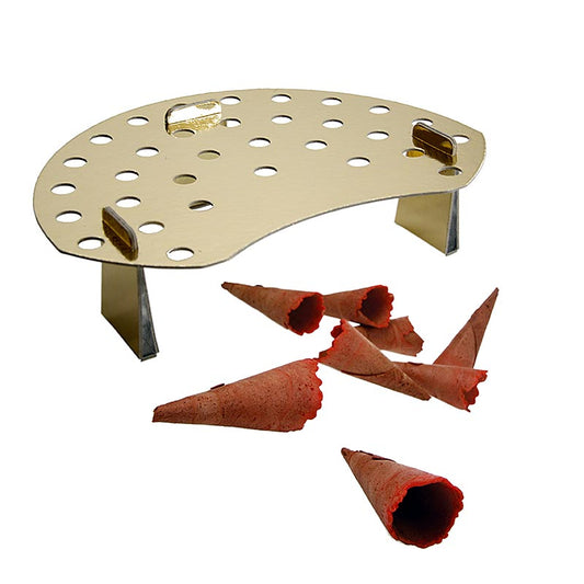Mini-Hörnchen Basic, neutral, rot, ø 2,5x7,5cm, mit Waffelhalter, 988 g, 260 St - hochwertige Tartelettes & Waffeln, süße Köstlichkeiten, Patisserie-Vergnügen