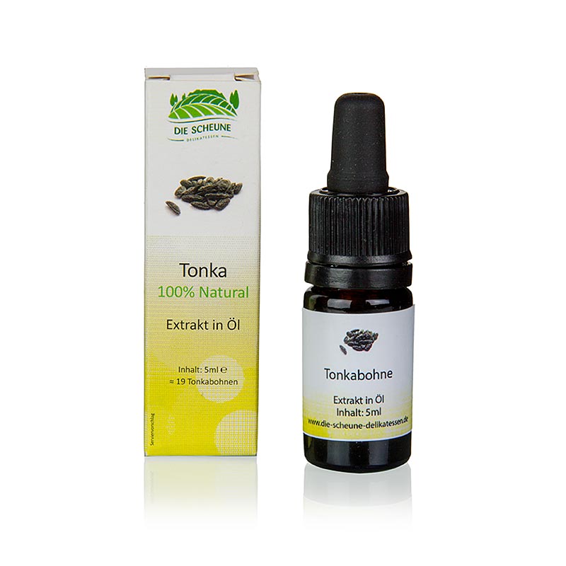 Natürliches Tonkabohne Aroma, flüssig, Die Scheune, 5 ml - Hochwertiges flüssiges Aroma aus Tonkabohnen für eine aromatische Geschmacksexplosion Ideal für Lebensmittel!