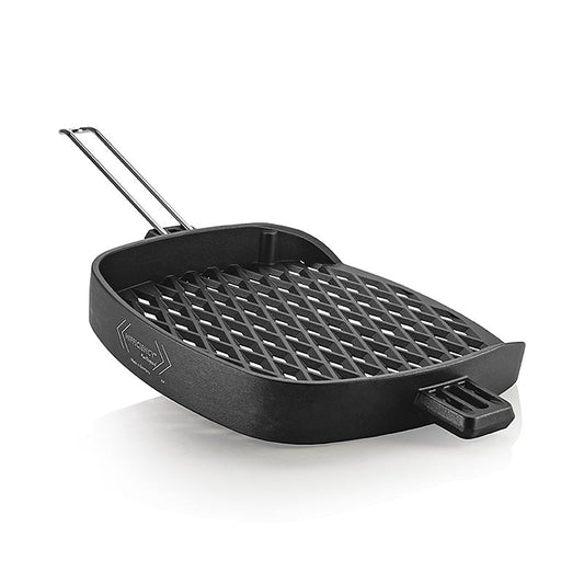 Hochwertige Hifficiency® Multispeed Pizza- / Grillrostpfanne, 28x28cm, beschichtet, spülmaschinenfest, induktionsgeeignet, gleichmäßige Wärmeverteilung