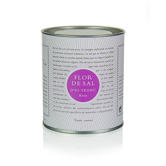 Flor de Sal d´es Trenc - Rosenblüten, aus Mallorca, BIO, 150 g: Handgeerntetes, 100% biologisches Flor de Sal mit zarter Rosenblütenaromatisierung, perfekt zum Verfeinern von Gerichten, aus den unberührten Salinen von Mallorca