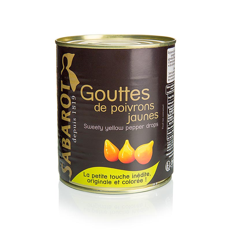 Paprikatropfen, gelb, Sweety Drops, Gouttes de Poivron, 793 g - Verleihen Sie Ihren Gerichten eine besondere Note mit den süßen Pfeffertropfen von Sweety Drops, ideal zum Verfeinern von Salaten, Pasta und Pizza