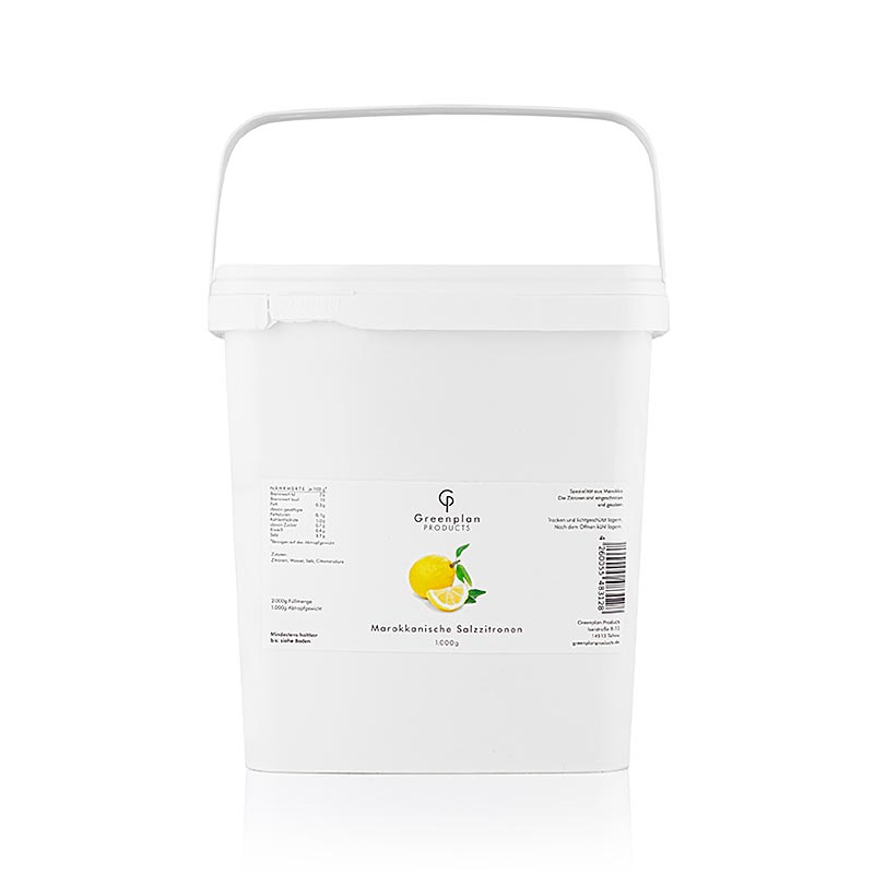 Eingelegte ganze Zitronen, gesalzen, 1,8 kg, ca 14 St - Ideal für marokkanische und nahöstliche Gerichte, vielseitig verwendbar in Salaten, Fisch und Geflügel Aromatischer Geschmack durch Einlegen