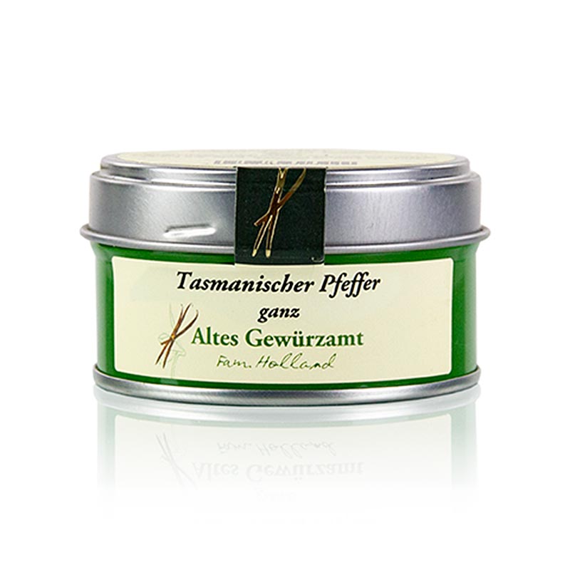 Ganze Tasmanischer Pfeffer von Altes Gewürzamt, 25 g - würziger geräucherter holziger Geschmack, scharfer pfefferiger Schwung, ideal zu Kartoffelgerichten, Dipps, Marinaden, Saucen und Gemüsesorten