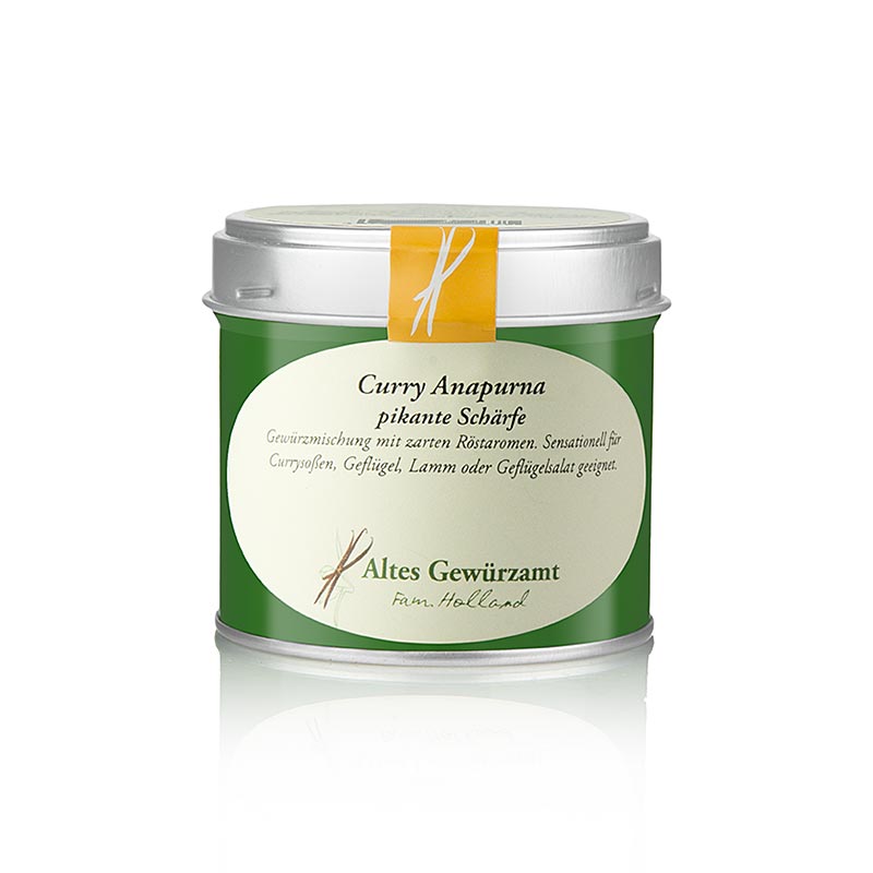 Anapurna Curry-Pulver von Altes Gewürzamt, mittelscharf, mit röstigem Aroma und kräftigem Knoblauchgeschmack, ideal für Currysaucen, Reisgerichte und Geflügelsalate