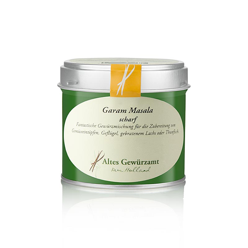 Garam Masala, Gewürzmischung, Altes Gewürzamt, 65 g - Hauseigene Gewürzmischung von Ingo Holland, mild und beliebt in Nordindien zum Würzen zahlreicher Gerichte, perfekt zum Marinieren mit Joghurt, macht jedes Fleisch mürbe durch die Milchsäure des Joghurts