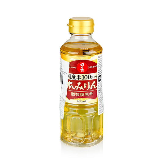 Süßer Reiswein Mirin Hon, alkoholisches Würzmittel aus Japan, 400 ml Flasche