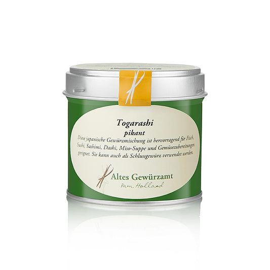 Togarashi (Japanische Mischung), Gewürzmischung, Altes Gewürzamt, 70 g - Traditionelle Gewürzmischung mit rotem Pfeffer, Sesam, Orangenschalen und Seetang für exotische Geschmackserlebnisse in Reis-, Nudel-, Fleisch- und Fischgerichten