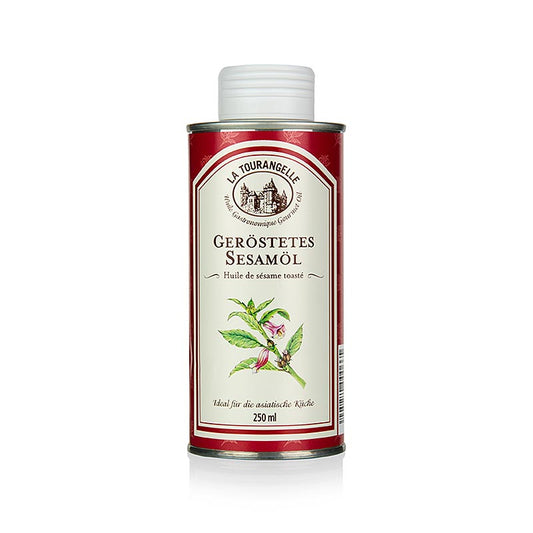 Geröstetes Sesamöl von La Tourangelle, 250 ml, bietet ein einzigartiges Aroma und vielseitige Verwendungsmöglichkeiten in der Küche
