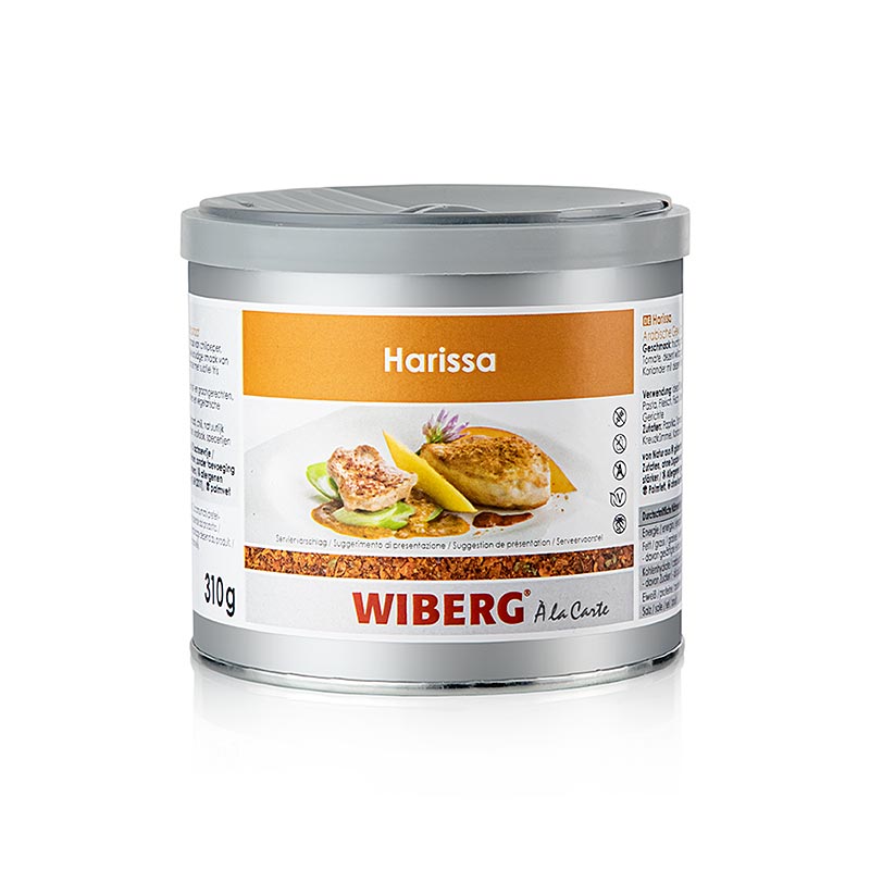 Wiberg Harissa, Gewürzmischung arabischer Art, 310 g - scharfe und aromatische Gewürzmischung für die arabische Küche und zum Verfeinern von Fleisch- und Gemüsegerichten