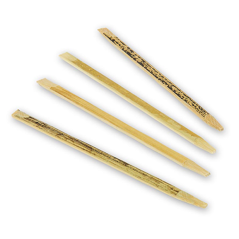 Bambus-Spieße, Natur mit Maserung, 12cm, 100 St - Perfektes Grillzubehör für Geschirr und Besteck, natürliche Maserung, 12cm Länge Ideal für leckere Geschmacksexplosionen beim Grillen mit Familie und Freunden