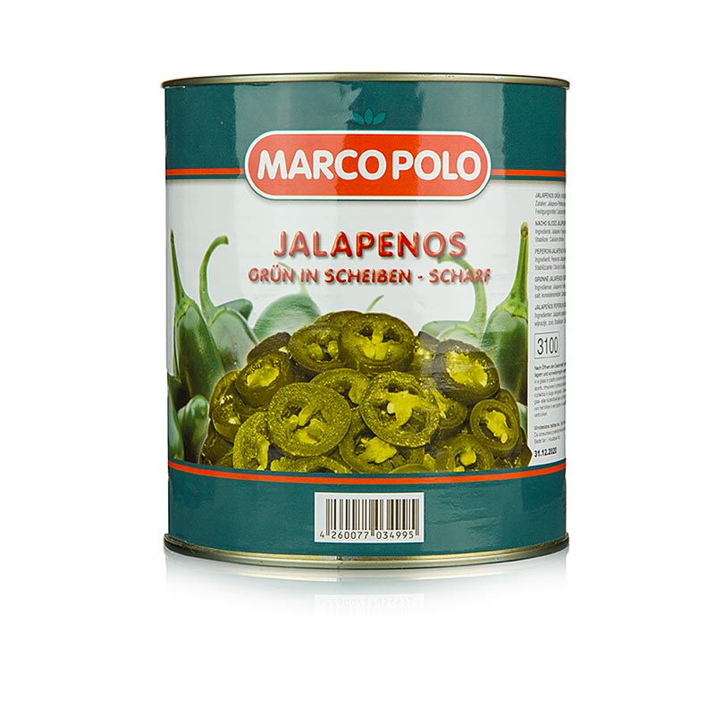 Piment - Jalapenos, coupés, 3 kg