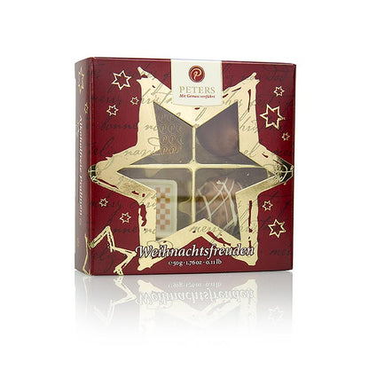 Weihnachts Pralinen - "Weihnachtsfreuden", ohne Alkohol, Peters, 50 g