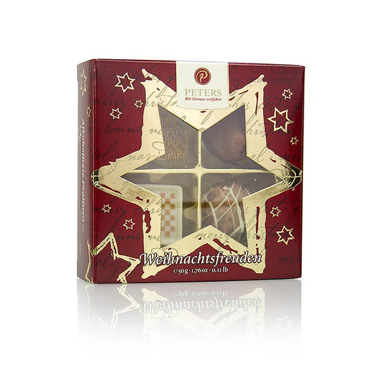 Weihnachts Pralinen - "Weihnachtsfreuden", ohne Alkohol, Peters, 50 g