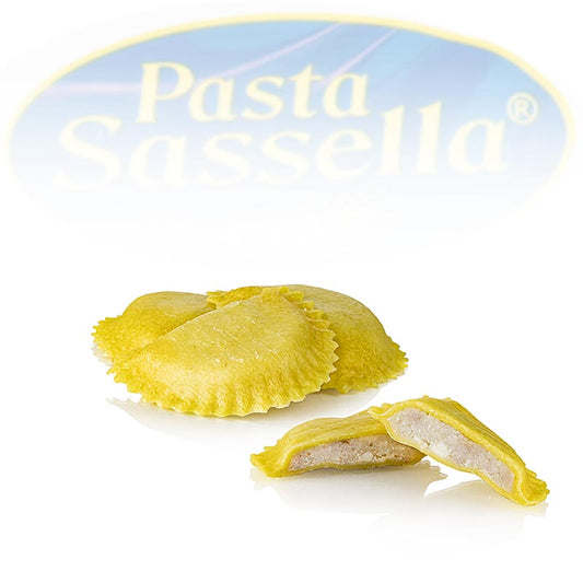Frische Ravioli/Panzerotti mit Gorgonzola-Walnuss-Füllung, Sassella, 500 g - Authentische italienische Aromen, einfach zuzubereiten, ideal für ein schnelles, gehobenes Essen zu Hause