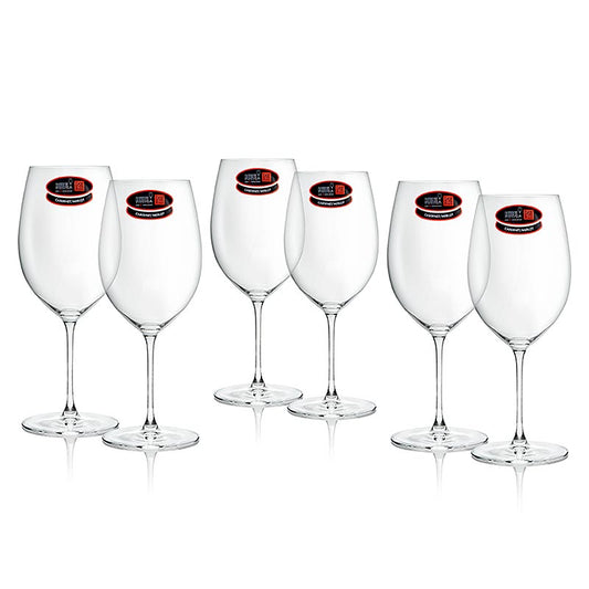 Riedel Veritas Glas - Cabernet Merlot (0449/0), im Geschenkkarton, 6 St - Maschinell gefertigtes, ultraleichtes Glas für den alltäglichen Gebrauch, das die Komplexität und Finesse majestätisch strukturierter Rotweine zeigt, mit Charme und Leichtigkeit eines handgefertigten Glases und spülmaschinenfest